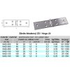 Záves kĺbový Z2 (Varianta 20(25)x50mm Zn)