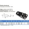 Záves kĺbový Z2, nerez A4 (Varianta 58x38mm nerez A4)