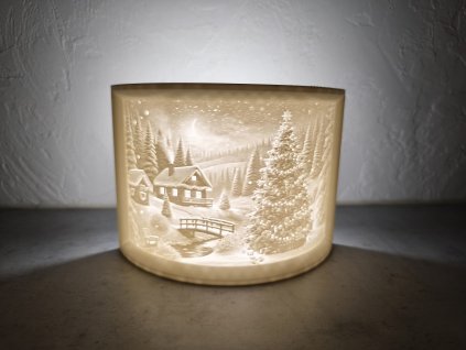 Litofán – Vánoční krajina