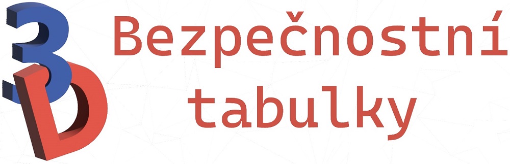 3D bezpečnostní tabulky