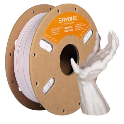 FILAMENT ERYONE / PLA MATTE / DUAL COLOR - RŮŽOVÁ-BÍLÁ / 1,75 MM / 1 KG