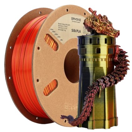FILAMENT ERYONE / PLA SILK / TRIPLE - COLOR / ČERNÁ - ČERVENÁ - ZLATÁ / 1,75 MM / 1 KG