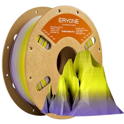 FILAMENT ERYONE / PLA MATTE / DUAL COLOR - ŽLUTÁ-FIALOVÁ / 1,75 MM / 1 KG
