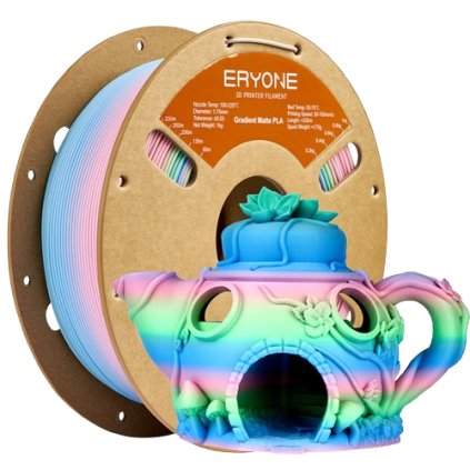 FILAMENT ERYONE / PLA MATTE / TRIPLE COLOR - RŮŽOVÁ-ZELENÁ-MODRÁ (FAIRY) / 1,75 MM / 1 KG
