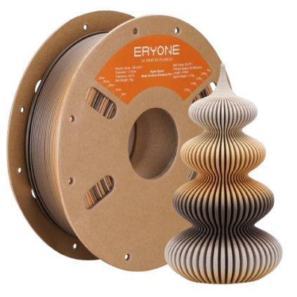 FILAMENT ERYONE / PLA MATTE / MULTICOLOR / KÁVA-KHAKI-BÍLÁ / 1,75 MM / 1 KG