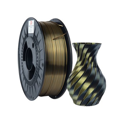 Filament 3DPower PLA SILK Dual Color 1 75mm Gold Black 1kg 187 1