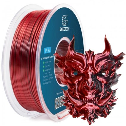 GEEETECH / Pla Silk / Dual-color / Černá - Červená / 1.75mm / 1kg – Filament pro 3D tisk