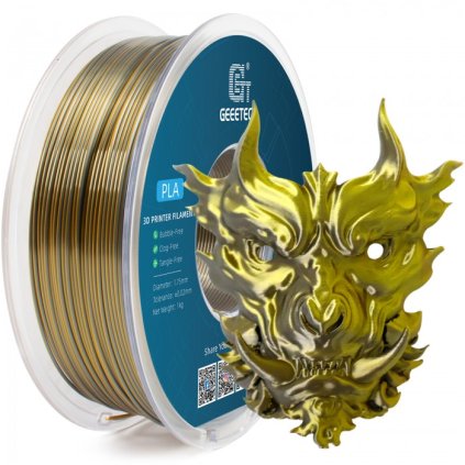GEEETECH / Pla Silk / Dual-color / Zlatá - Stříbrná / 1.75mm / 1kg – Filament pro 3D tisk