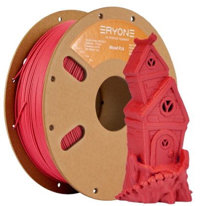 ERYONE / Pla Wood / Red / 1,75 mm / 1kg - Filament pro 3D tisk