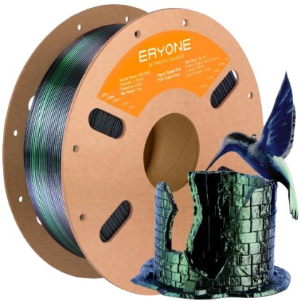 ERYONE / Pla Silk / Triple - Color / Tmavě zelená - modrá - černá / 1.75mm / 1kg – Filament pro 3D tisk