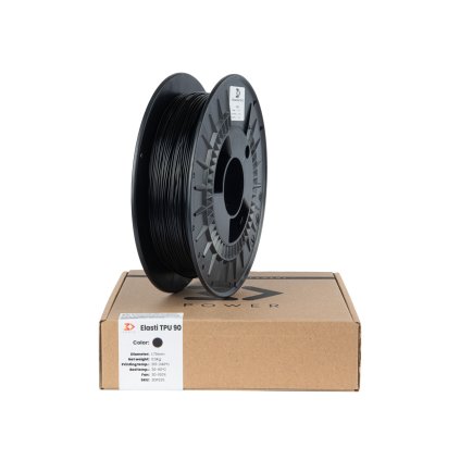 3DPOWER / TPU / Černá / 1.75mm / 0.5kg - Filament pro 3D tisk