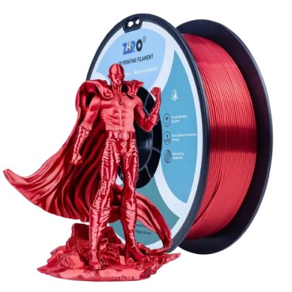 ZIRO | PLA Silk filament | Červená | 1.75mm | 1kg