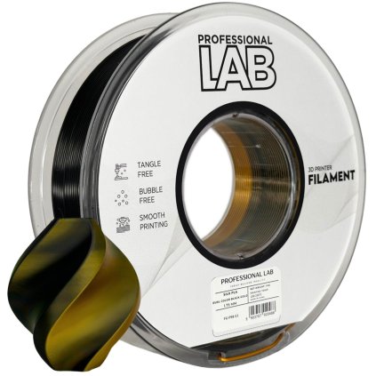 PROF. LAB | Pla Dual Silk | Černá-zlatá | 1.75mm | 1kg