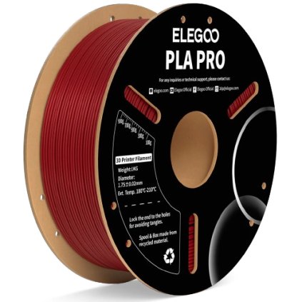 ELEGOO PLA PRO Burgundy Red 1,75 mm 1 kg – filament pro 3D tisk