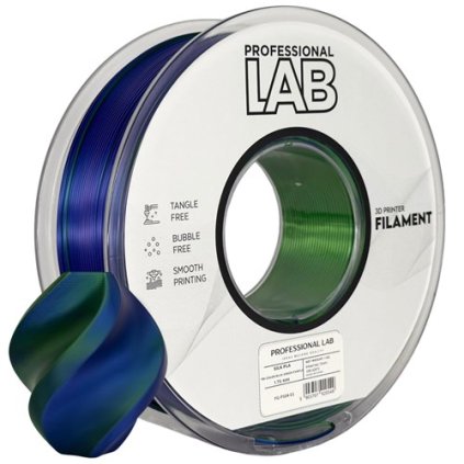 PROF. LAB | Pla Tri Color Silk | Modrá-zelená-fialová | 1.75mm | 1kg