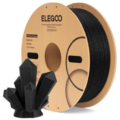 ELEGOO | Pla Glitter | Sparkle Black (černá) | 1.75mm | 1kg