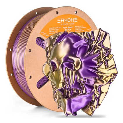 FILAMENT ERYONE / PLA SILK / DUAL-COLOR / ZLATÁ-FIALOVÁ / 1,75 MM / 1 KG