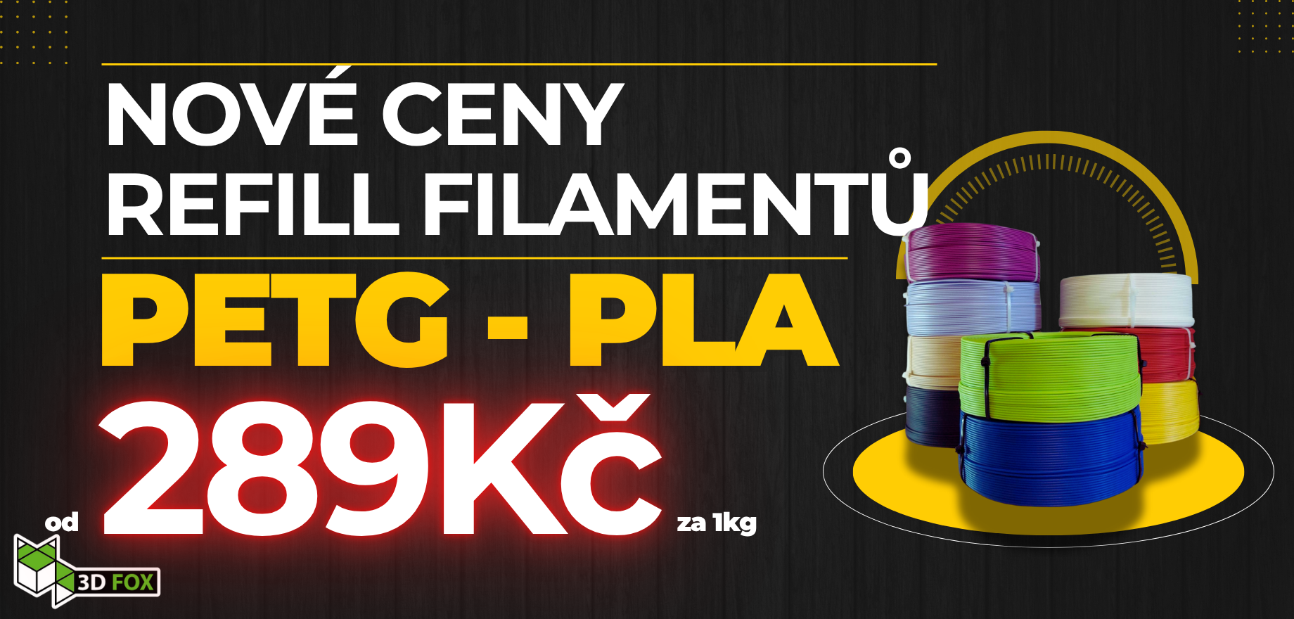 Zlevněné refilly PLA + PETG
