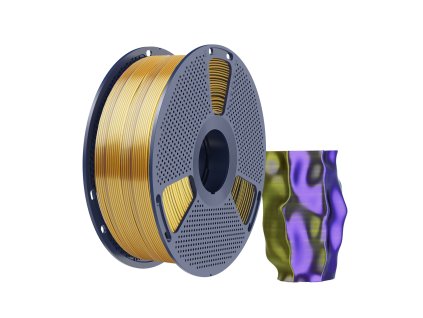 Filament SUNLU Silk PLA+ Tri-Color Černá Zlatá Fialová 1,75mm 1kg