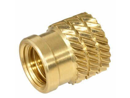 Brassový knurlovaný šroubový insert