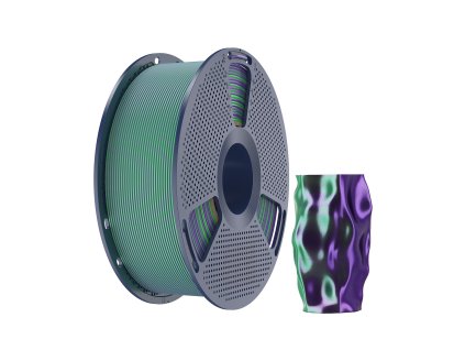 7136 filament sunlu silk pla dual color zeleno fialovy 1 75mm 1kg