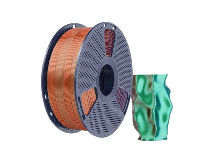 7151 filament sunlu silk pla tri color oranzova modra zelena 1 75mm 1kg