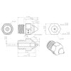 Messingdüse MK8 für CR6 - 1,75mm (Düsen-Durchmesser 0.4 mm)