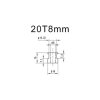 remenice gt26 20 zubu 8 mm gt26p20t8 (1)