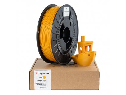 - SLEVA - 3DPower HyperPLA 0,75 kg - JANTAROVĚ ŽLUTÁ (AMBER YELLOW)