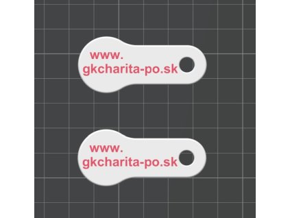 Návrh Prívesok na kľúče využiteľný do BILLA vozikov zadná strana