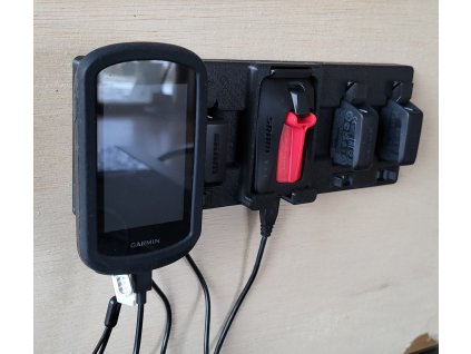 Držák na SRAM baterie 3 + nabíječka + Garmin
