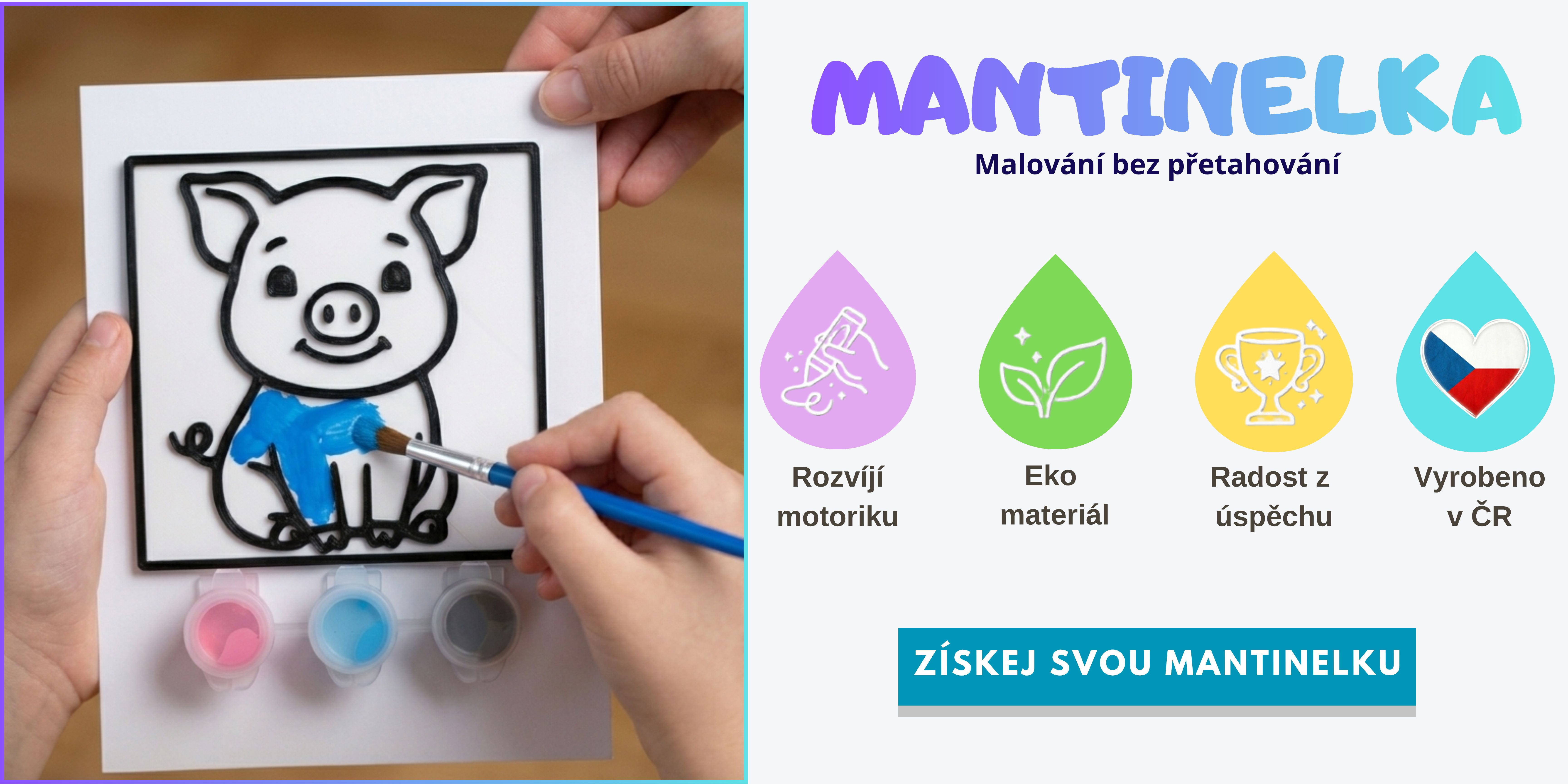 Mantinelka, omalovánka, kterou děti nepřetáhnou