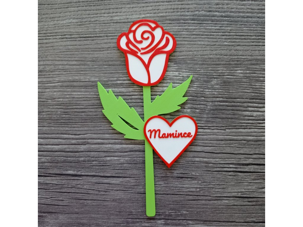 Růže s věnováním