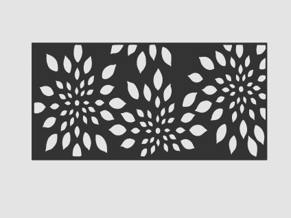 Design Fence Panel, Infill - Lemon Blossoms