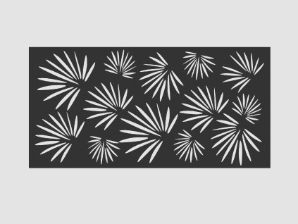 Design Fence Panel, Infill - Palm Leaves