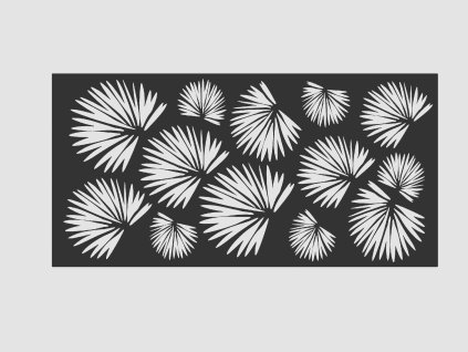 Design Fence Panel, Infill - Palm Leaves 2