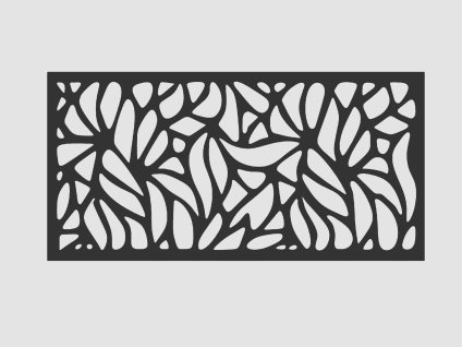 Design Fence Panel, Infill - Leaves 3