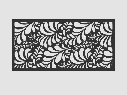Design Fence Panel, Infill - Leaves 4