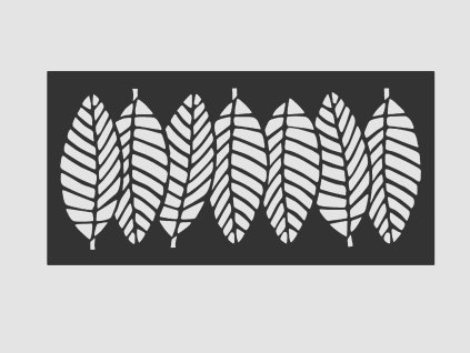 Design Fence Panel, Infill - Leaves 6