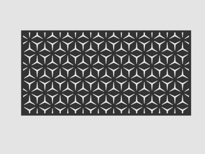 Design Fence Panel, Infill - Abstract 5 Stars