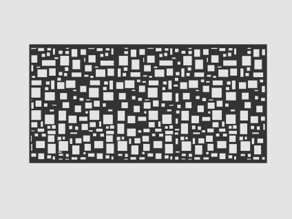 Design Fence Panel, Infill - Squares 2