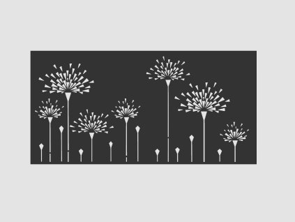 Design Fence Panel, Infill - Dandelion 2