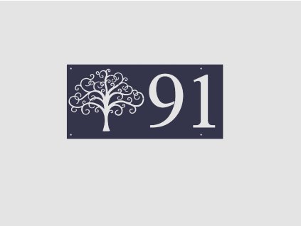 Číslo popisné var. 20 - Petr Tušík, RAL 7016 Antracit