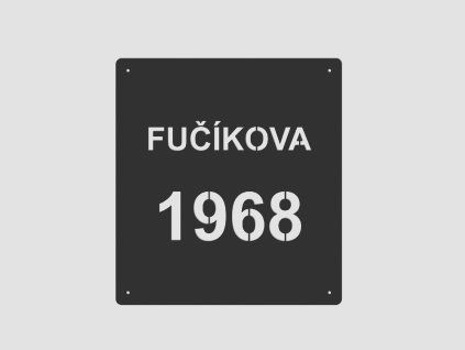 Kovové číslo popisné var. 17
