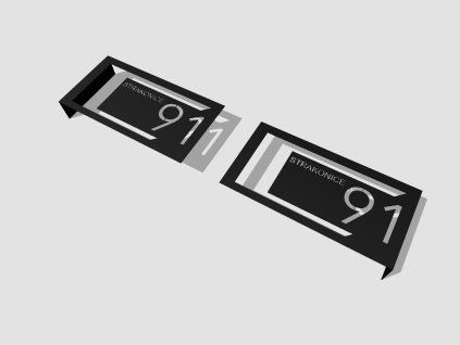 Kovové číslo popisné var. 4 - rohové