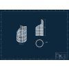 Designové kovové ohniště - Column