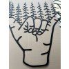 Kovový obraz: Stromy v ruce
