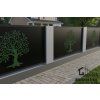 Kovová plotová výplň vzor Strom života 3D antracit + zelený strom