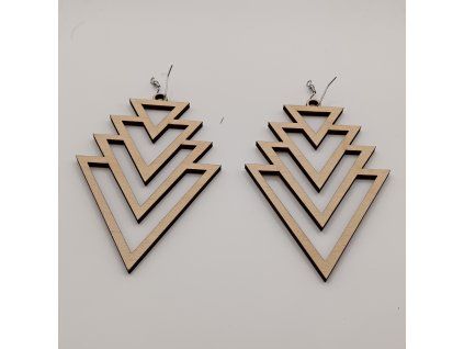 Dřevěné náušnice Linear Circle – Bříza (10 cm) – Regionální produkt