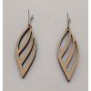 Dřevěné náušnice Elegance Line – Bříza (6 cm) – Regionální produkt